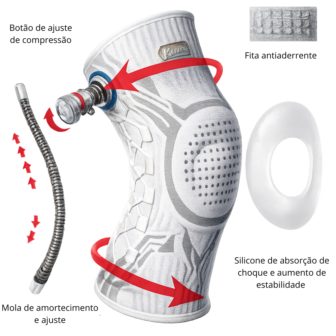 Joelheira Ajustável de Compressão VitalFeet©